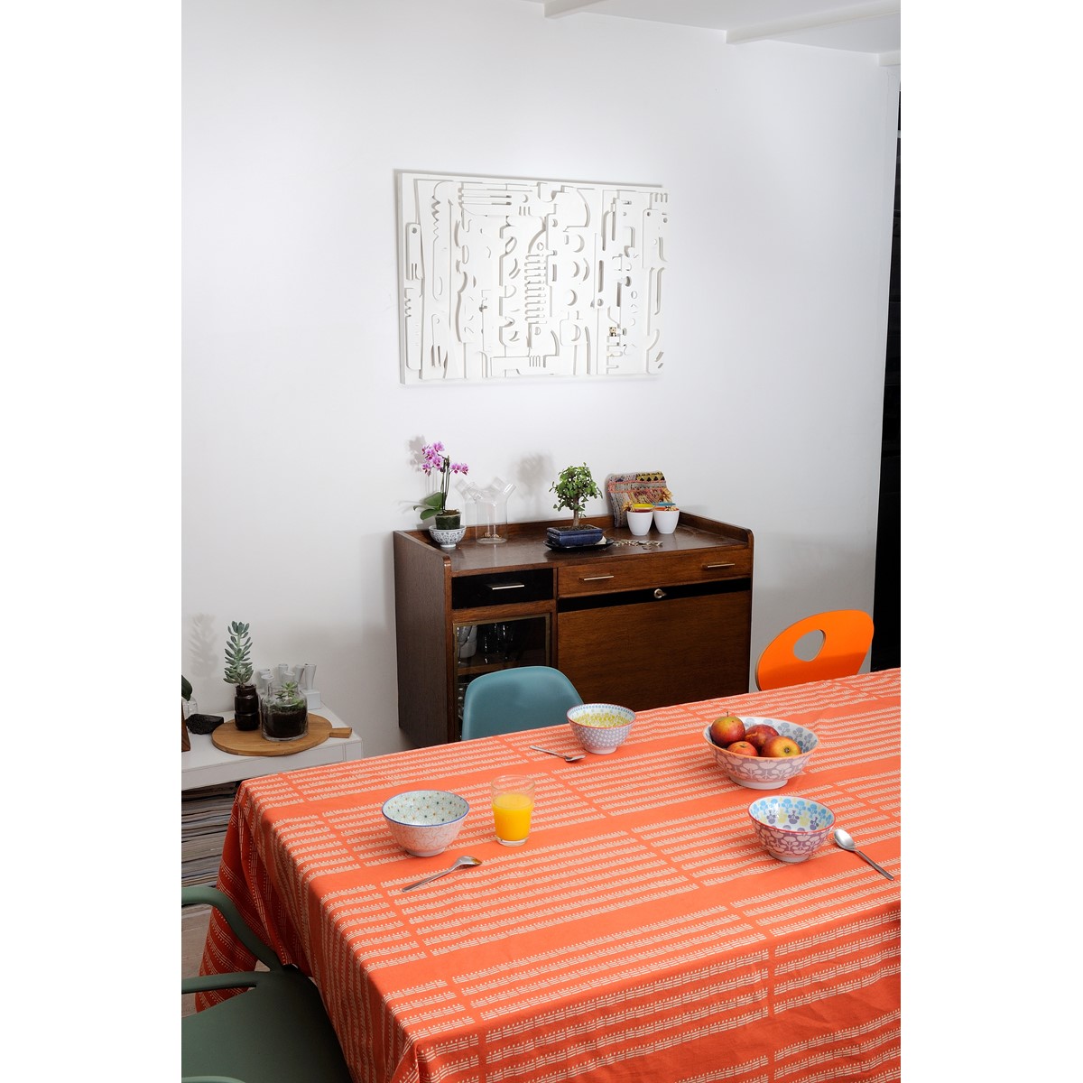 Nappe Motif Bois : Nappe carr?e ISLAND motif ALLOVER par Baobab Nappe Motif Bois : Nappe carr?e ISLAND motif ALLOVER par Baobab