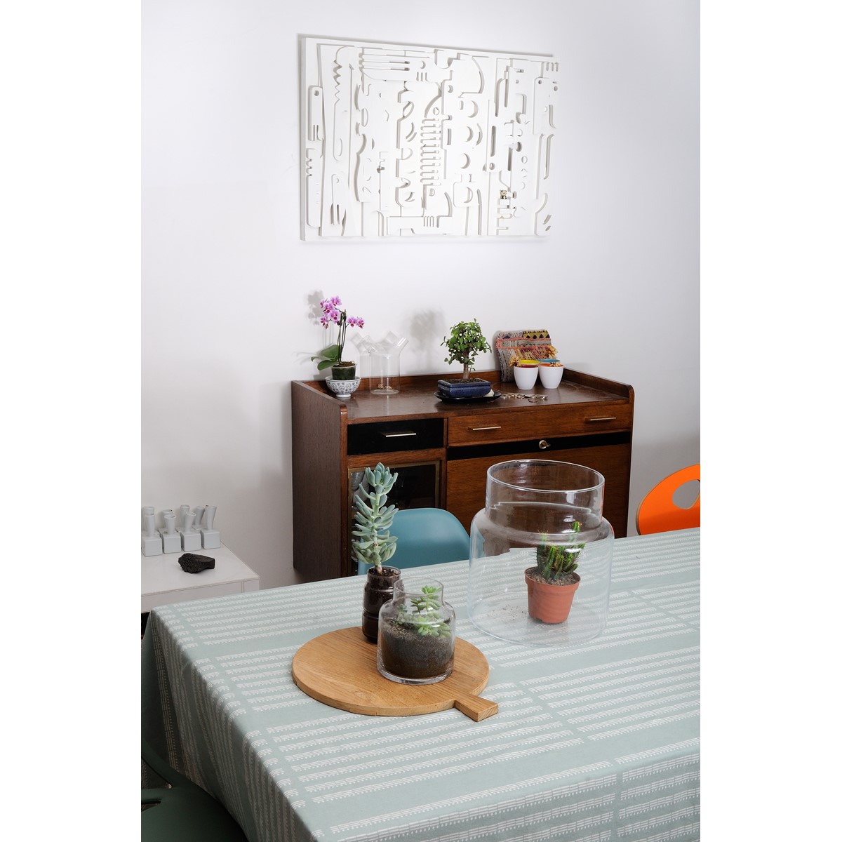 Nappe Motif Bois : Nappe carr?e ISLAND motif ALLOVER par Baobab Nappe Motif Bois : Nappe carr?e ISLAND motif ALLOVER par Baobab