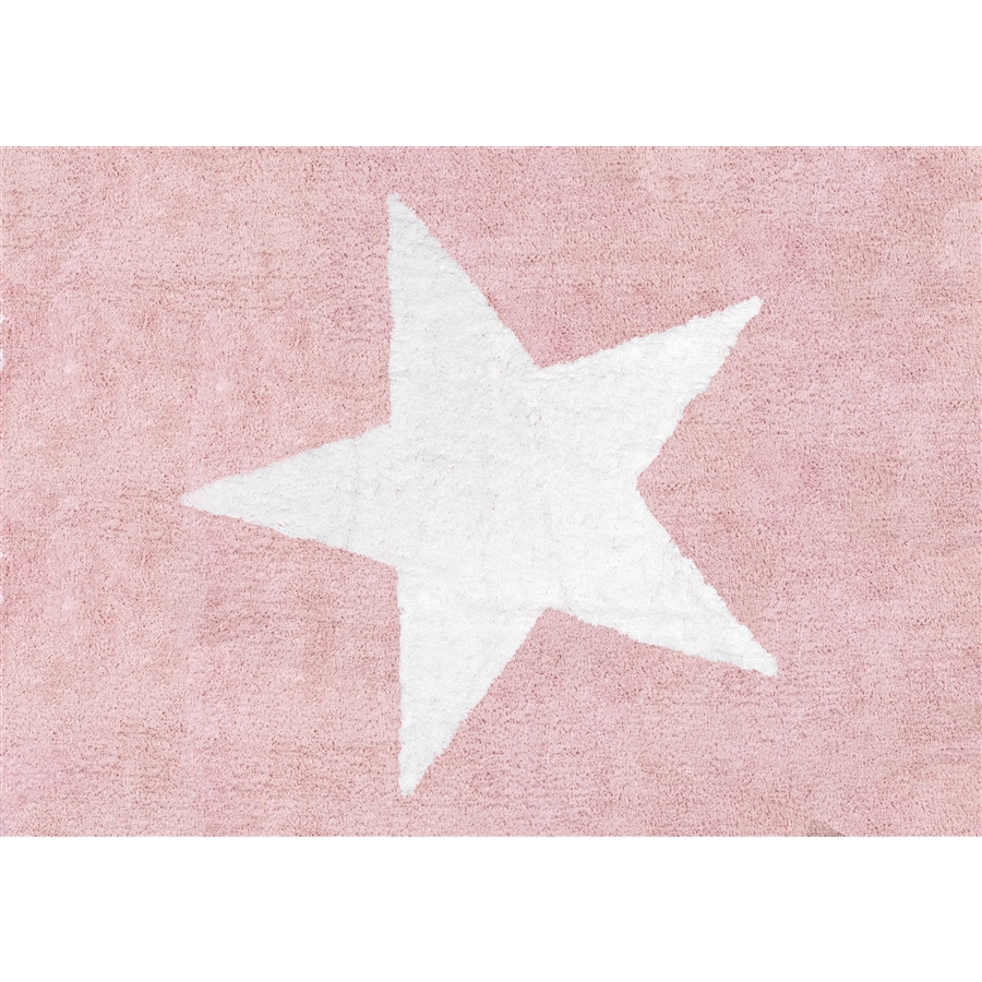 Cuisine Moderne Maroc : Tapis enfant coton rose étoile blanche Lilipouce Cuisine Moderne Maroc : Tapis enfant coton rose étoile blanche Lilipouce