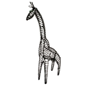 Objet de décoration - Girafe métallique MADINI noi Objet de décoration - Girafe métallique MADINI noi