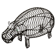 Objet de décoration - Hippopotame métallique MADIN Objet de décoration - Hippopotame métallique MADIN